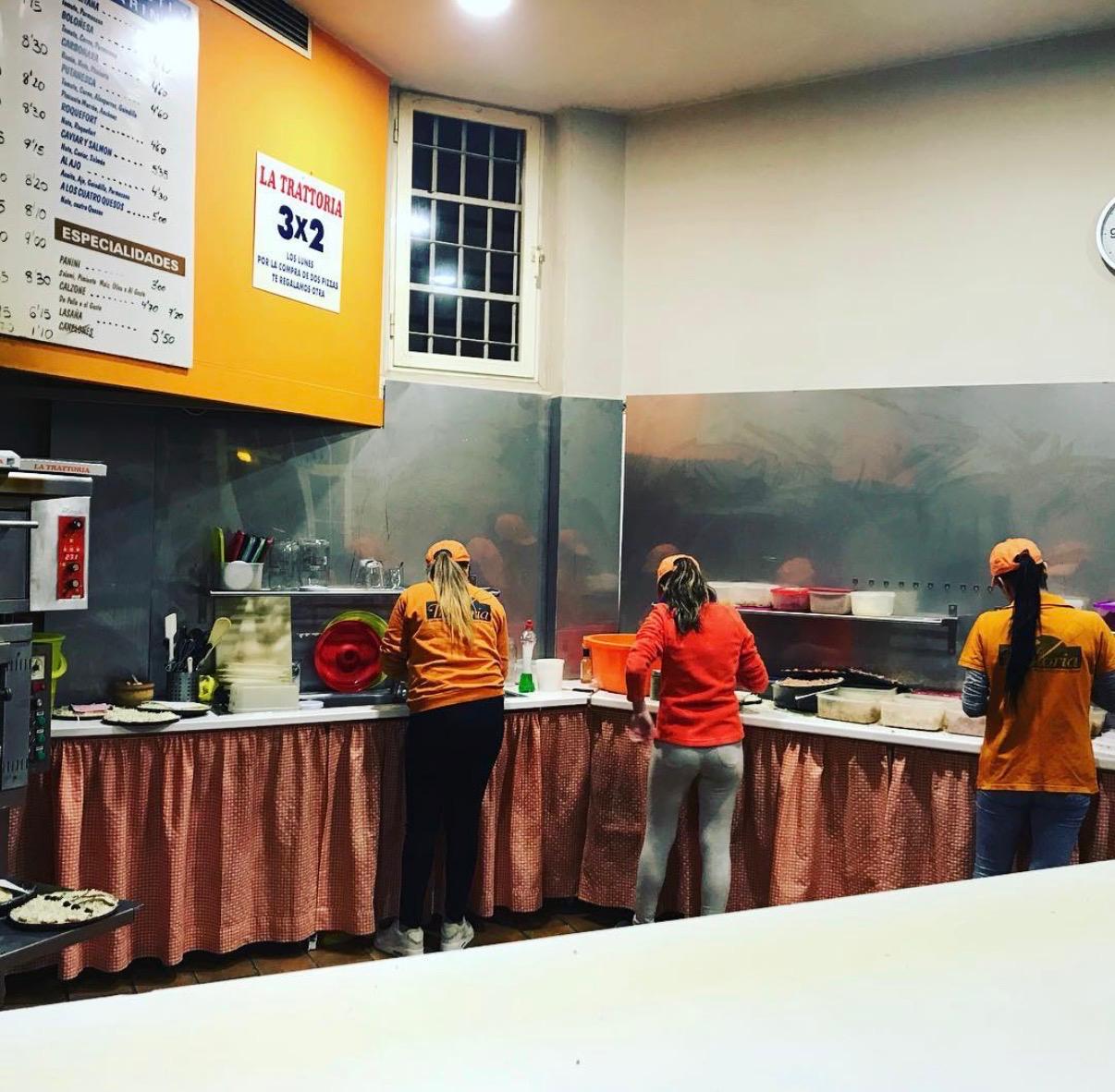 Equipo de cocina de La Trattoria